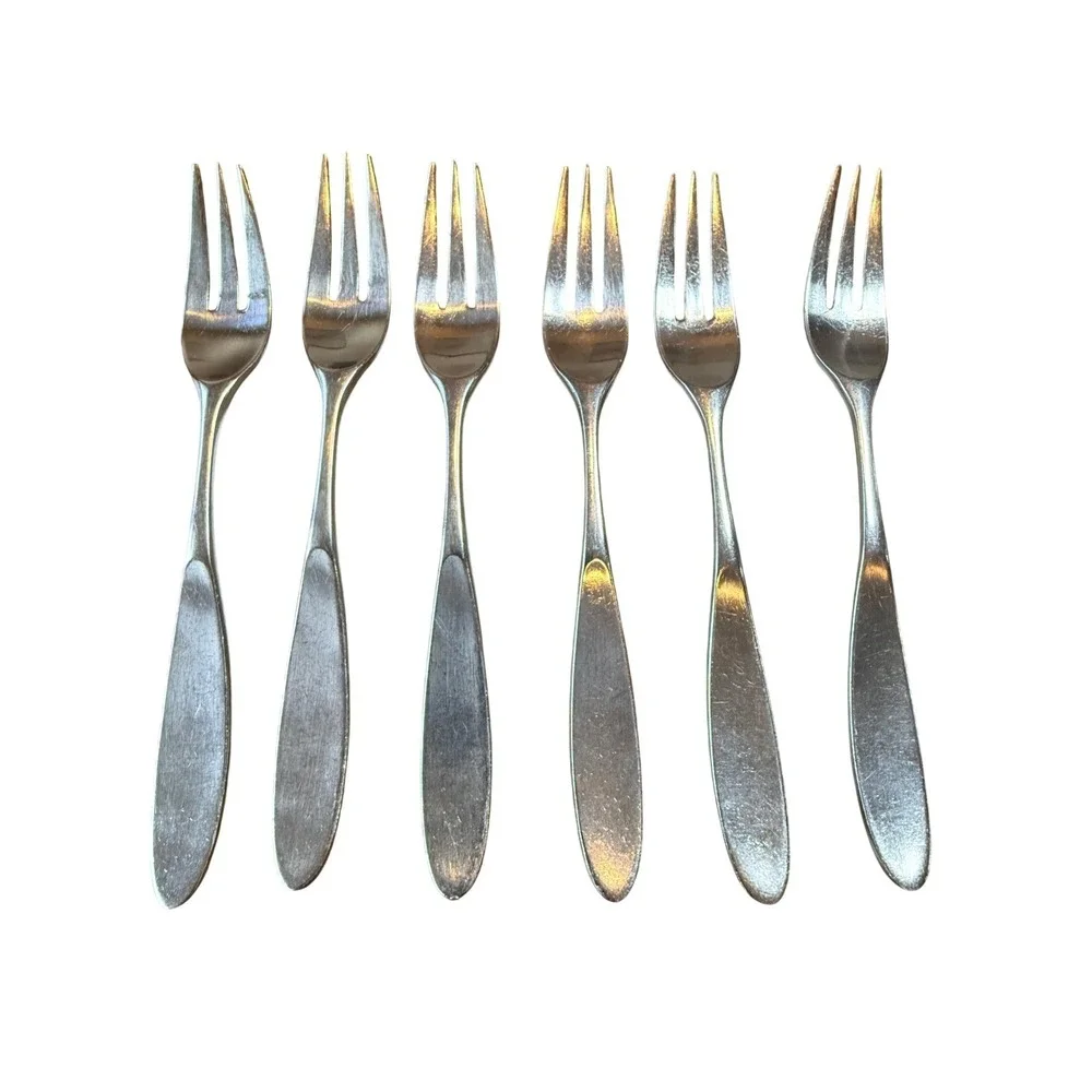 Lauffer Magnum 18/8 stainless FLATWARE Norway Japan 24Pc MCM spoon, knife, fork